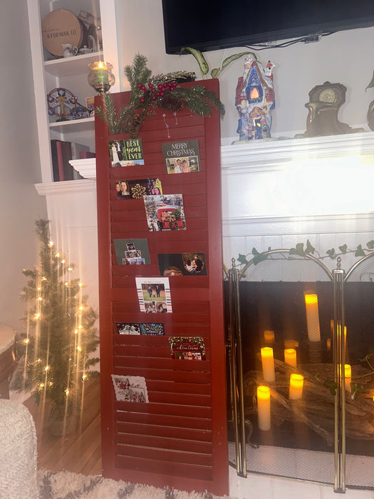 Vintage Shutter Holiday Card Holder